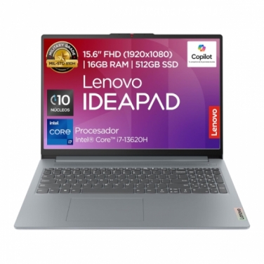 Lenovo IdeaPad Slim 3 15IRH8 / Core i7-13620H / 16GB RAM / 512GB SSD / 15.6 inch FHD / DOS Arctic Grey